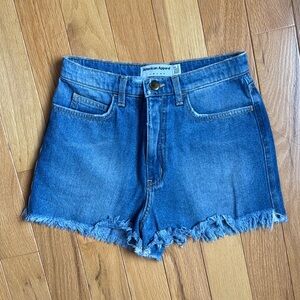 American Apparel Blue Denim High waisted Women's Shorts
